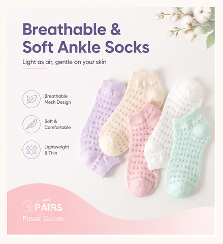 Invisibility Sock Loafer - Ademende enkelsokken voor dames Polyester Mesh