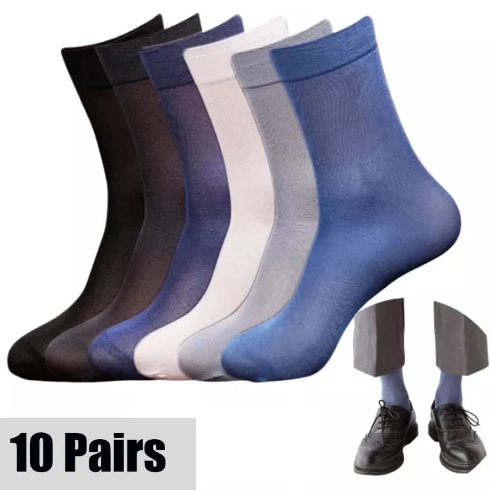 Silk Sock Bamboo - 10 paar casual ademende heren sokken