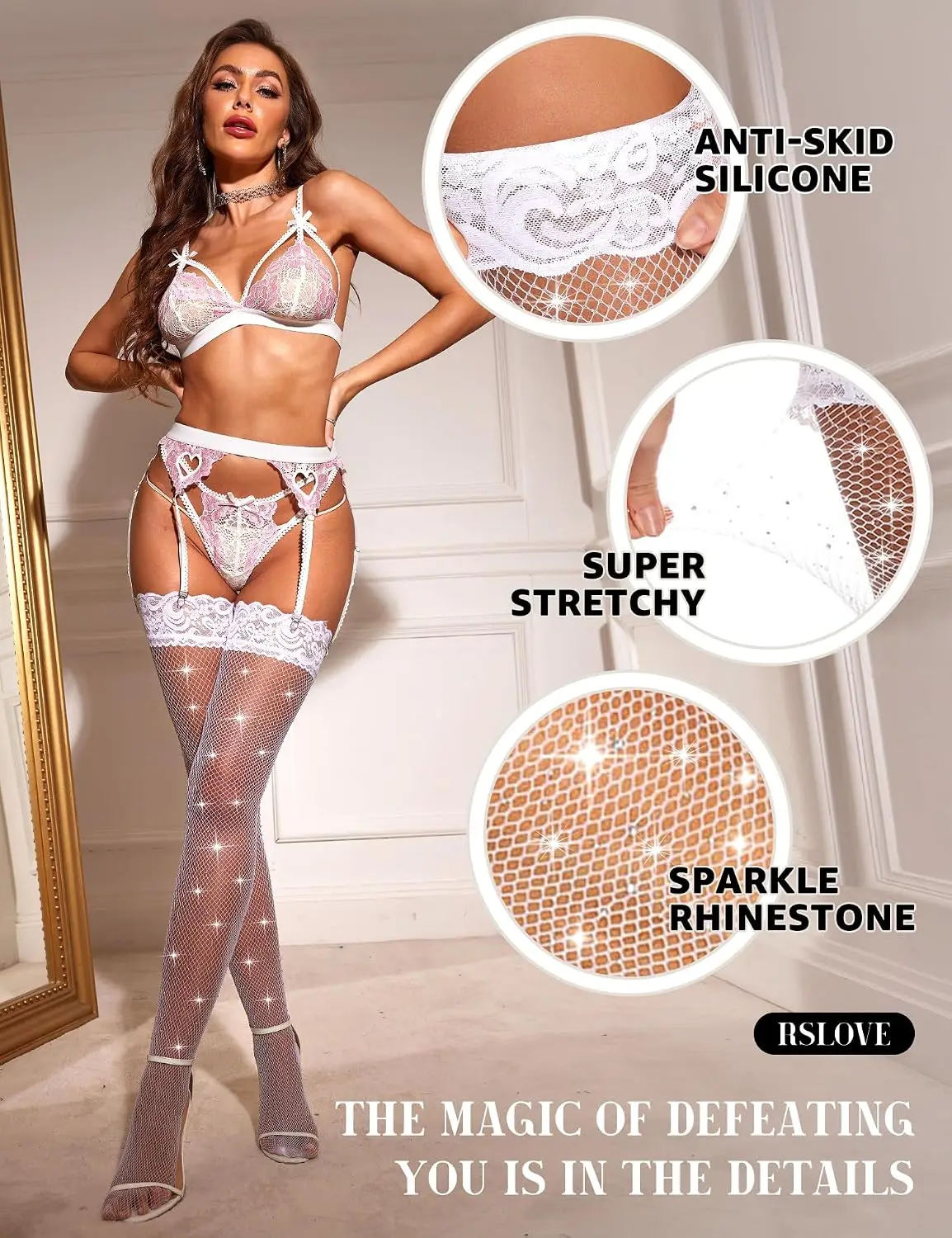 Vrouwen sexy dij hoge kousen m - Fishnet Stocking Women recensie en prijs