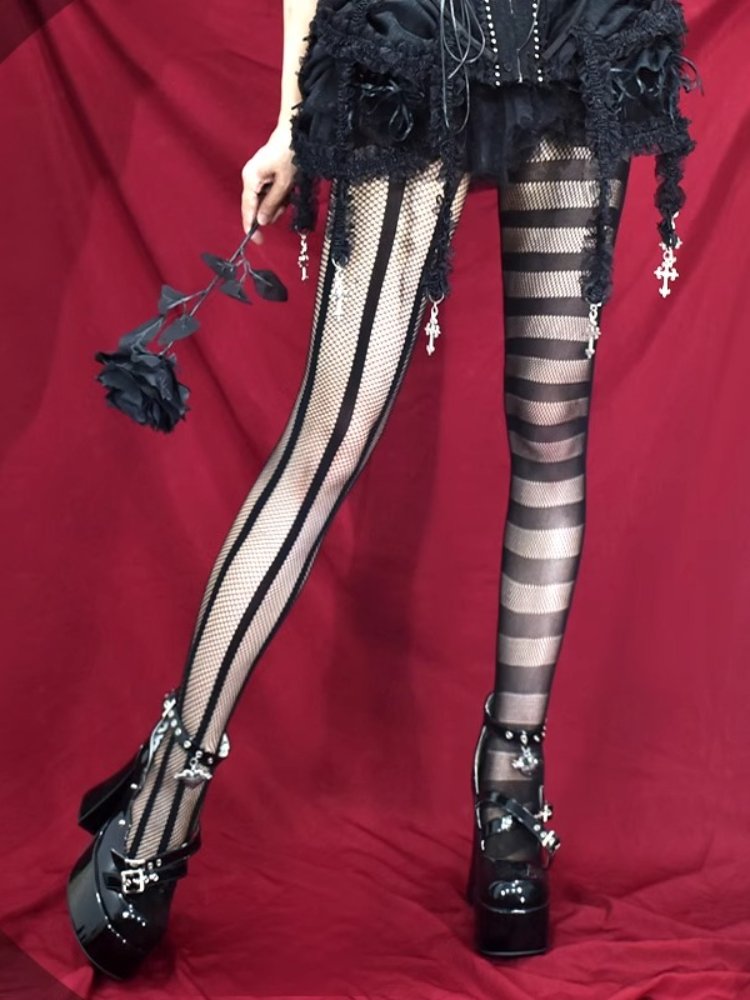Vintage Gothic Dark Punk Stijl - Fishnet Stocking Women recensie en prijs
